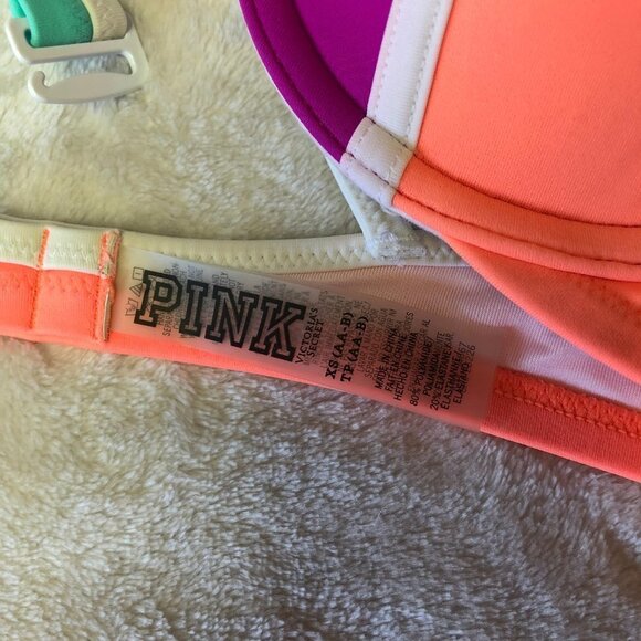 Victoria's Secret PINK Strappy Front T Back Cage Bikini Top Size X-Small - Picture 6 of 8
